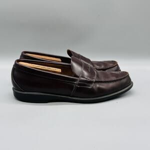 Sebago Shoes Mens 11 Brown Leather Penny Loafers Moc Toe Slip On Casual Comfort